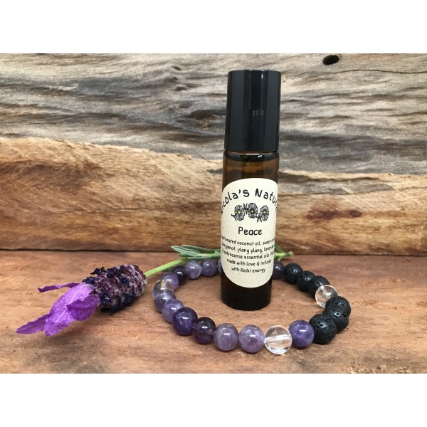 Peace Roller Blend and Amethyst Healing Bracelet