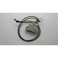 Chunky Crystal Pendant - Amazonite