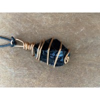 Chunky Crystal Pendant - Black Obsidian