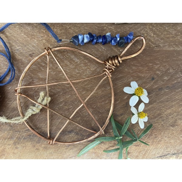 Copper Pentagram - Sodalite