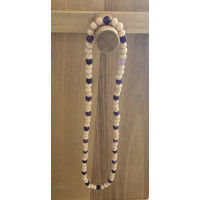 Amethyst Necklace - Natural wood and Amethyst 