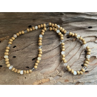 Citrine Necklace - Natural wood and Citrine  