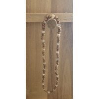 Citrine Necklace - Natural wood and Citrine  